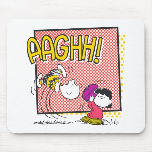 Charlie Brown en Lucy Football Comic Graphic Muismat (Voorkant)
