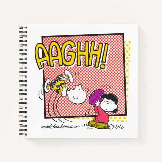 Charlie Brown en Lucy Football Comic Graphic Notitieboek (Voorkant)