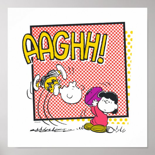 Charlie Brown en Lucy Football Comic Graphic Poster (Voorkant)