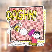 Charlie Brown en Lucy Football Comic Graphic Raamsticker (Vel 2)
