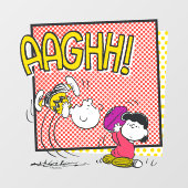 Charlie Brown en Lucy Football Comic Graphic Raamsticker (Vel)