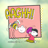 Charlie Brown en Lucy Football Comic Graphic Raamsticker (Vel 3)