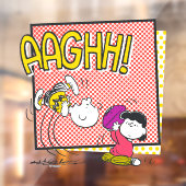 Charlie Brown en Lucy Football Comic Graphic Raamsticker (Vel 2)