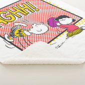 Charlie Brown en Lucy Football Comic Graphic Sherpa Deken (3/4)