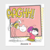 Charlie Brown en Lucy Football Comic Graphic Sticker (Vel)