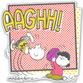 Charlie Brown en Lucy Football Comic Graphic Sticker (Voorkant)