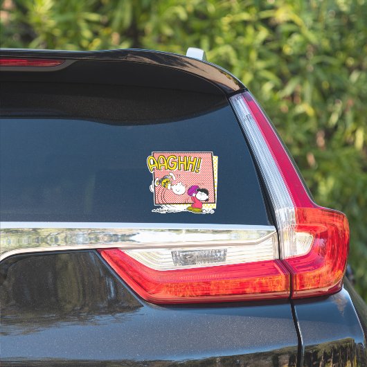 Charlie Brown en Lucy Football Comic Graphic Sticker (Auto Zijkant)