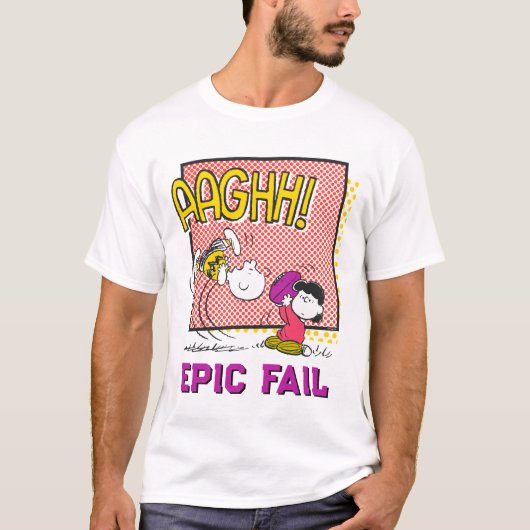 Charlie Brown en Lucy Football Comic Graphic T-shirt (Voorkant)