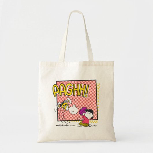 Charlie Brown en Lucy Football Comic Graphic Tote Bag (Voorkant)