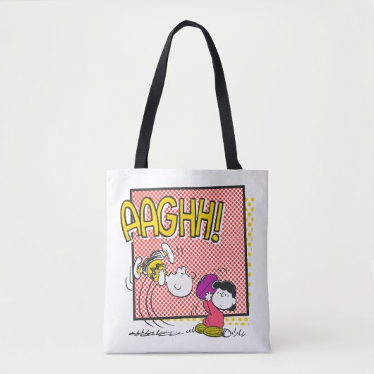 Charlie Brown en Lucy Football Comic Graphic Tote Bag (Voorkant)