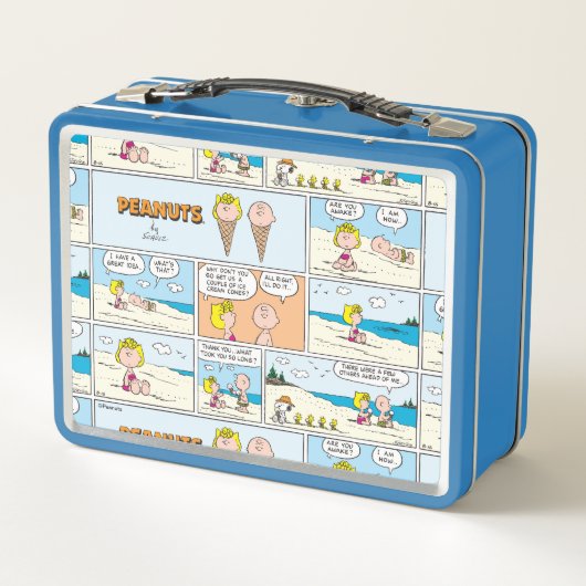 Charlie Brown en Sally Ice Cream op het strand (Achterkant)