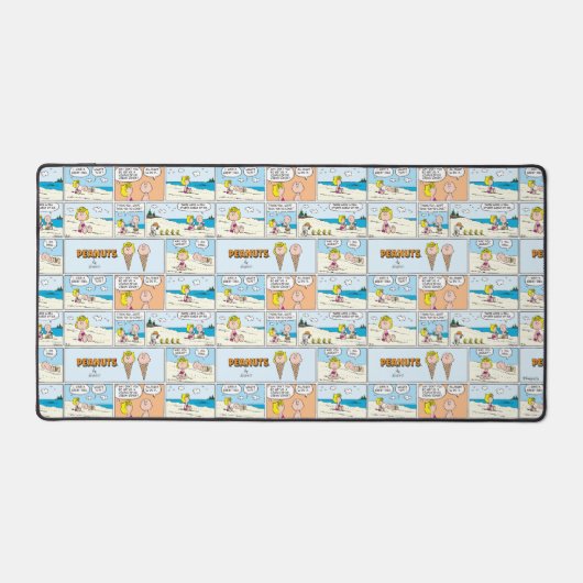 Charlie Brown en Sally Ice Cream op het strand Bureaumat (Voorkant)