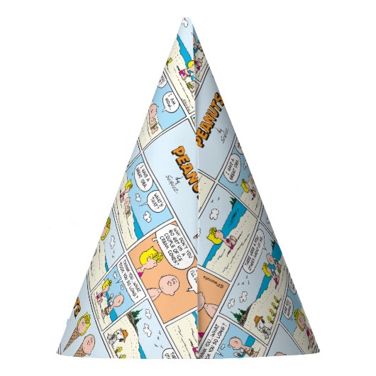 Charlie Brown en Sally Ice Cream op het strand Feesthoedjes (Achterkant)