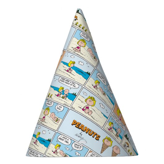 Charlie Brown en Sally Ice Cream op het strand Feesthoedjes (Rechts)