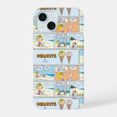 Charlie Brown en Sally Ice Cream op het strand iPhone 15 Case (Achterkant)