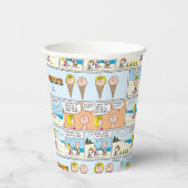 Charlie Brown en Sally Ice Cream op het strand Papieren Bekers (Rechts)