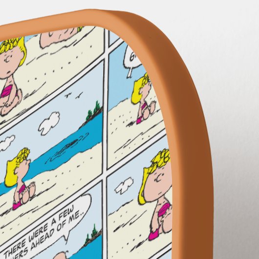 Charlie Brown en Sally Ice Cream op het strand Pickleball Paddle (Links Detail)