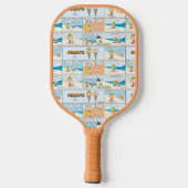 Charlie Brown en Sally Ice Cream op het strand Pickleball Paddle (Achterkant)