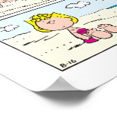 Charlie Brown en Sally Ice Cream op het strand Poster (Hoek)