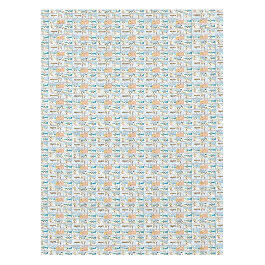 Charlie Brown en Sally Ice Cream op het strand Tafelkleed (Voorkant)