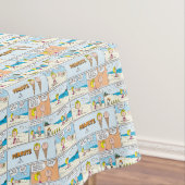 Charlie Brown en Sally Ice Cream op het strand Tafelkleed (Voorbeeld)