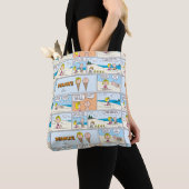 Charlie Brown en Sally Ice Cream op het strand Tote Bag (Dichtbij)