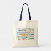 Charlie Brown en Sally Ice Cream op het strand Tote Bag (Achterkant)