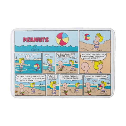 Charlie Brown en Sally op het strand Badmat (Voorkant)