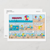 Charlie Brown en Sally op het strand Briefkaart (Voorkant / Achterkant)