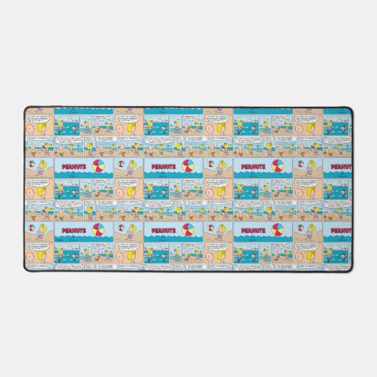 Charlie Brown en Sally op het strand Bureaumat (Voorkant)