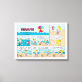 Charlie Brown en Sally op het strand Canvas Afdruk (Voorkant)