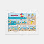 Charlie Brown en Sally op het strand Fleece Deken (Voorkant (Horizontaal))