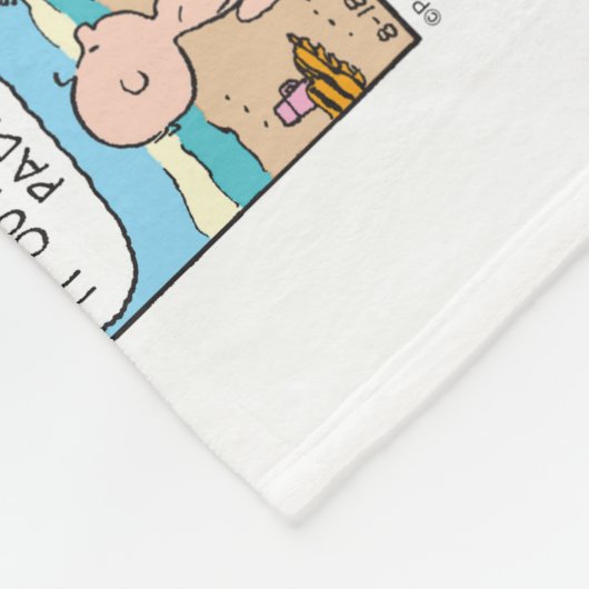 Charlie Brown en Sally op het strand Fleece Deken (Hoek)