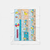 Charlie Brown en Sally op het strand Fleece Deken (Voorkant)