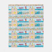 Charlie Brown en Sally op het strand Fleece Deken (Voorkant)