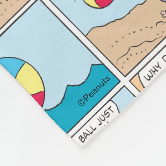 Charlie Brown en Sally op het strand Fleece Deken (Hoek)