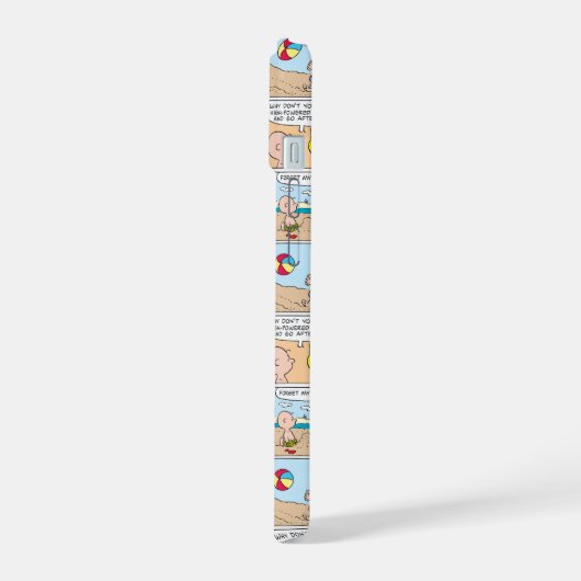 Charlie Brown en Sally op het strand iPhone 15 Case (Linkerkant)