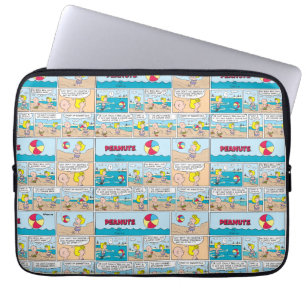 Charlie Brown en Sally op het strand Laptop Sleeve