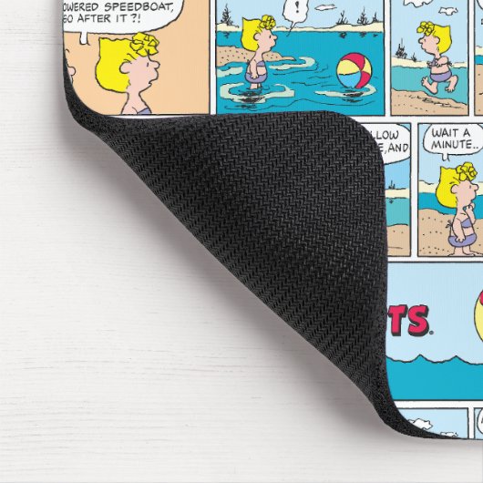 Charlie Brown en Sally op het strand Muismat (Hoek)