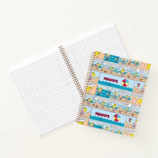 Charlie Brown en Sally op het strand Notitieboek (Binnen)