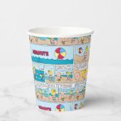 Charlie Brown en Sally op het strand Papieren Bekers (Links)