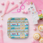 Charlie Brown en Sally op het strand Papieren Bordje (Feest)