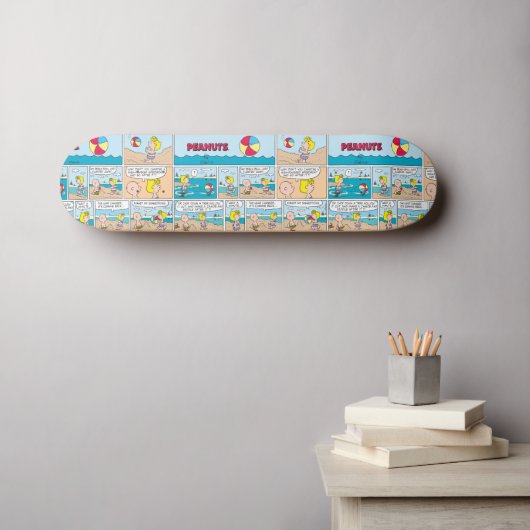 Charlie Brown en Sally op het strand Persoonlijk Skateboard (Muurkunst (Horizontaal))