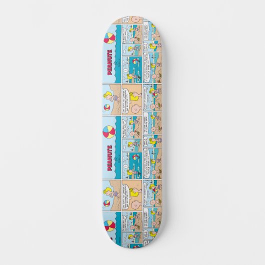 Charlie Brown en Sally op het strand Persoonlijk Skateboard (Voorkant)