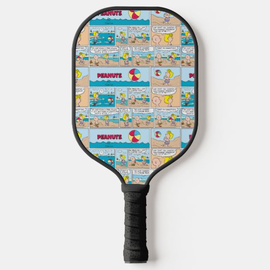Charlie Brown en Sally op het strand Pickleball Paddle (Voorkant)