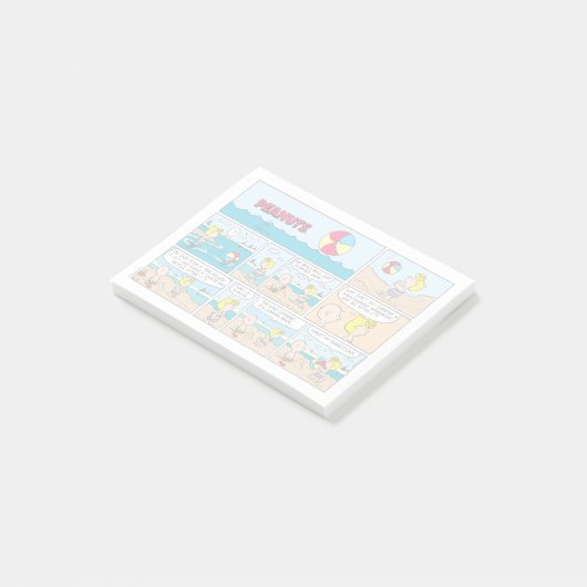 Charlie Brown en Sally op het strand Post-it® Notes (Schuin)