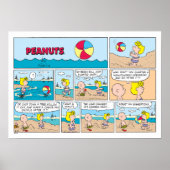 Charlie Brown en Sally op het strand Poster (Voorkant)