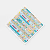 Charlie Brown en Sally op het strand Servet (Hoek)