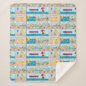 Charlie Brown en Sally op het strand Sherpa Deken (Voorkant)