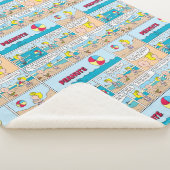 Charlie Brown en Sally op het strand Sherpa Deken (3/4)